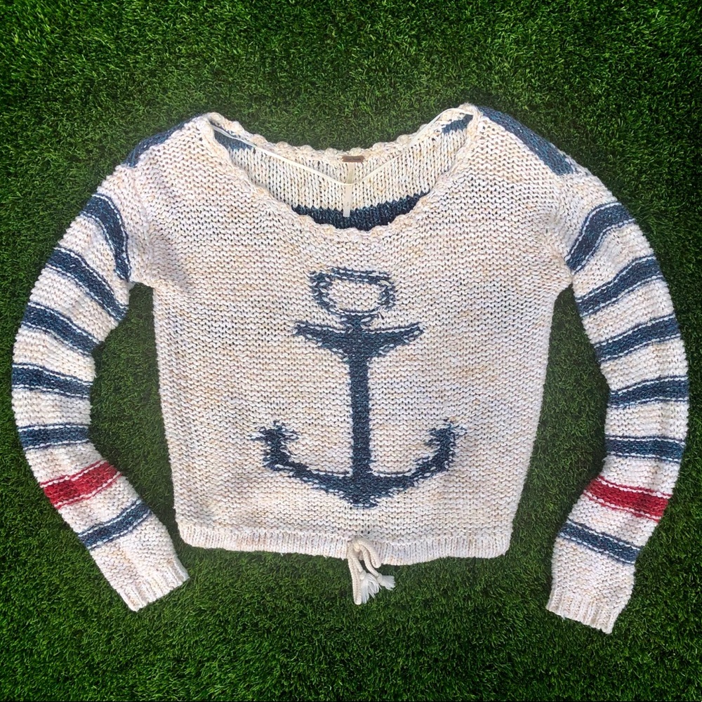 Free People Nautical Knitted Sweater